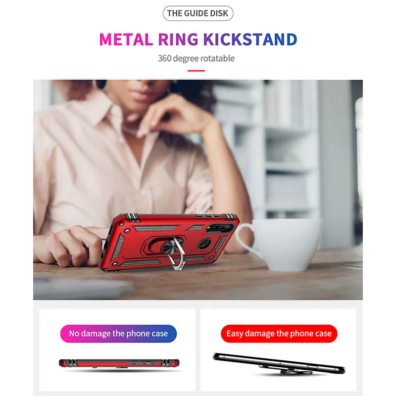 Para Huawei P30 Lite Funda a prueba de golpes para Huawei P40 Lite E Pro P30 Pro P20 Lite P Smart Z 5G soporte de anillo armadura Funda de teléfono - imagen 3