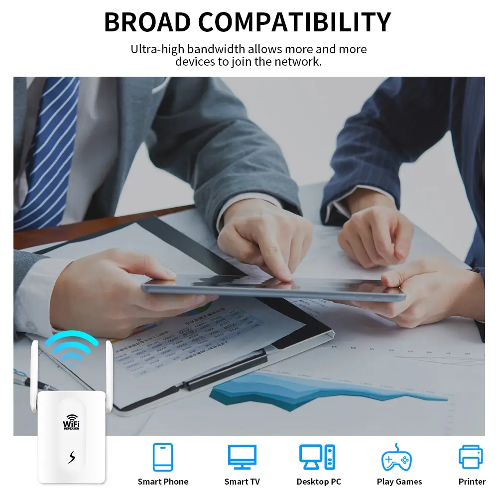 Amplificador extensor de repetidor WiFi de 300Mbps, señal Wi-Fi 802.11N, punto de acceso inalámbrico de largo alcance Repetidor - imagen 5