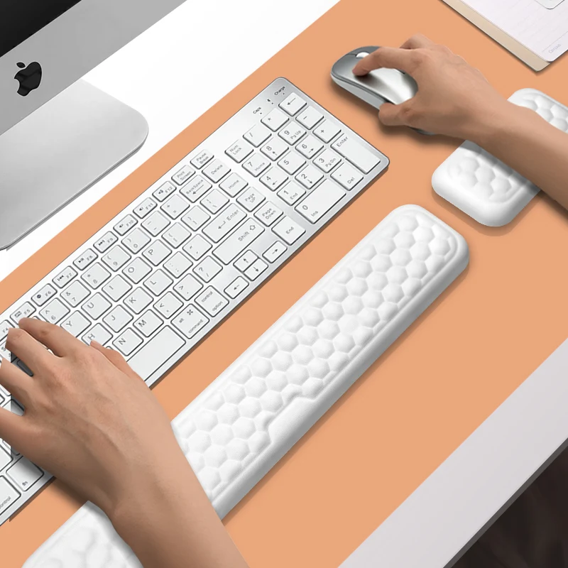 Reposamuñecas para teclado y ratón, almohadilla ergonómica de espuma viscoelástica para ordenador, notebook y oficina - imagen 5