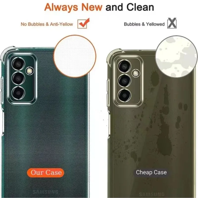 Para Samsung Galaxy A15 funda Samsung A15 A25 A35 A55 A24 A34 A54 A23 A33 A53 A73 4G 5G funda de silicona a prueba de golpes fundas transparentes - imagen 4