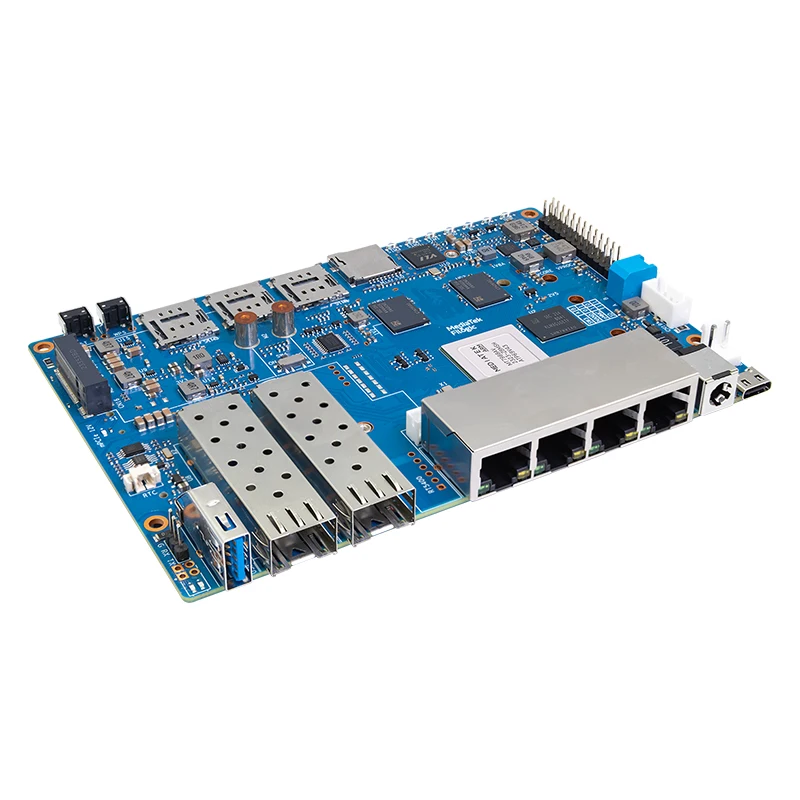 Banana Pi BPI-R4 MediaTek MT7988A (Filogic 880) 4GB DDR4 8G eMMC Placa de enrutador inteligente Fuente de alimentación Ventilador opcional - imagen 4
