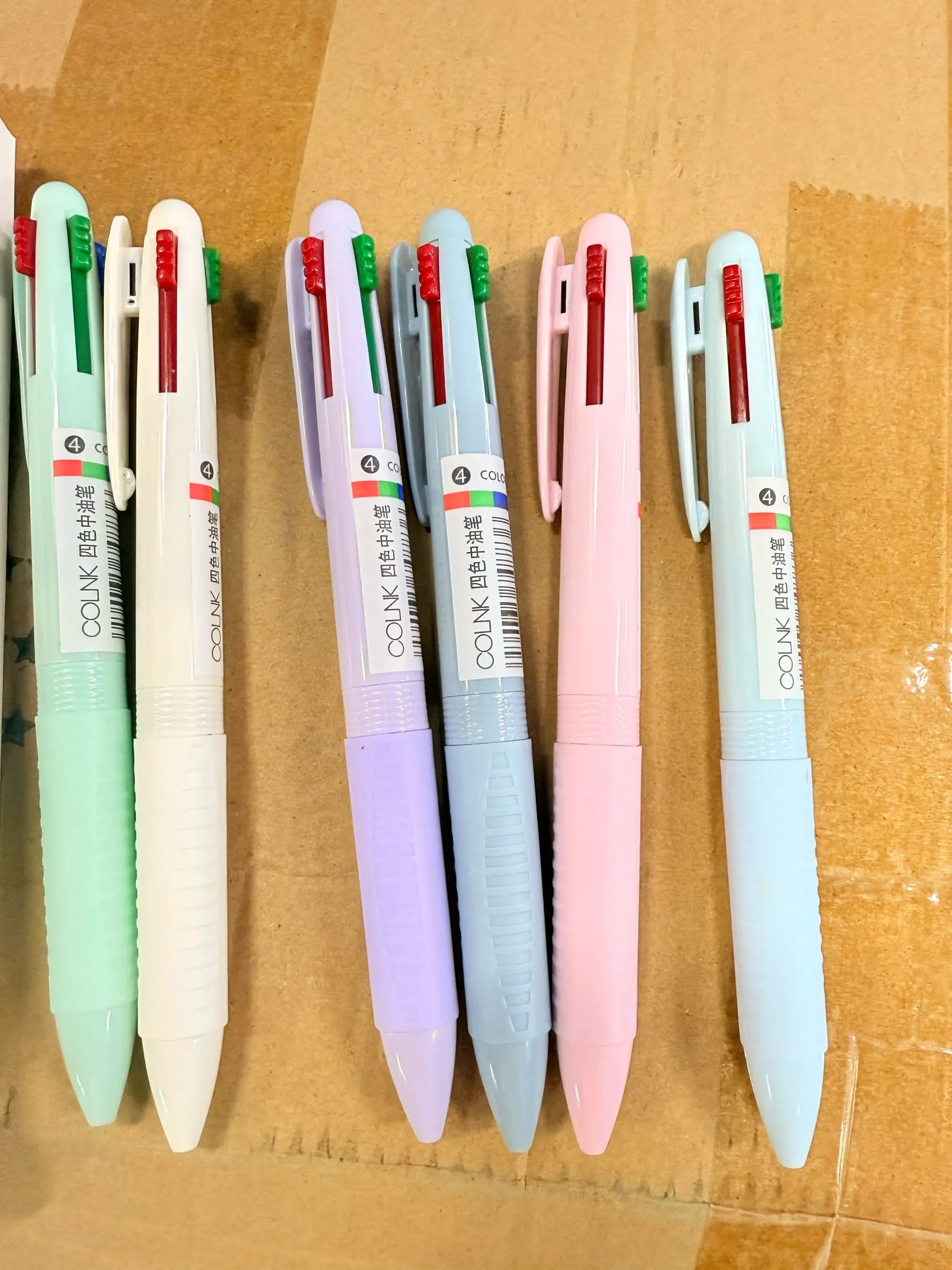 Bolígrafo multicolor 4 en 1, bolígrafo creativo de 0,5mm, bolígrafos retráctiles coloridos, bolígrafo multifunción, papelería para escribir, 6 uds. - imagen 2