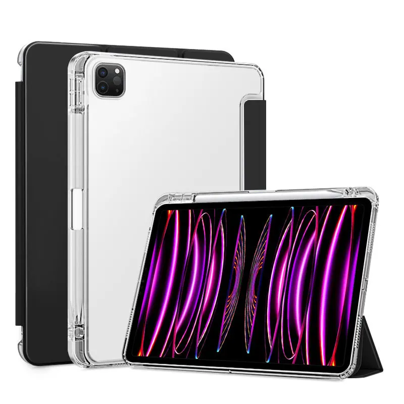 Para iPad Pro 11 2022 pro 4th Gen 11 ''A2435 A2761 A2762 A2759 con portalápices triple PU Leaher TPU soporte trasero Tablet Funda