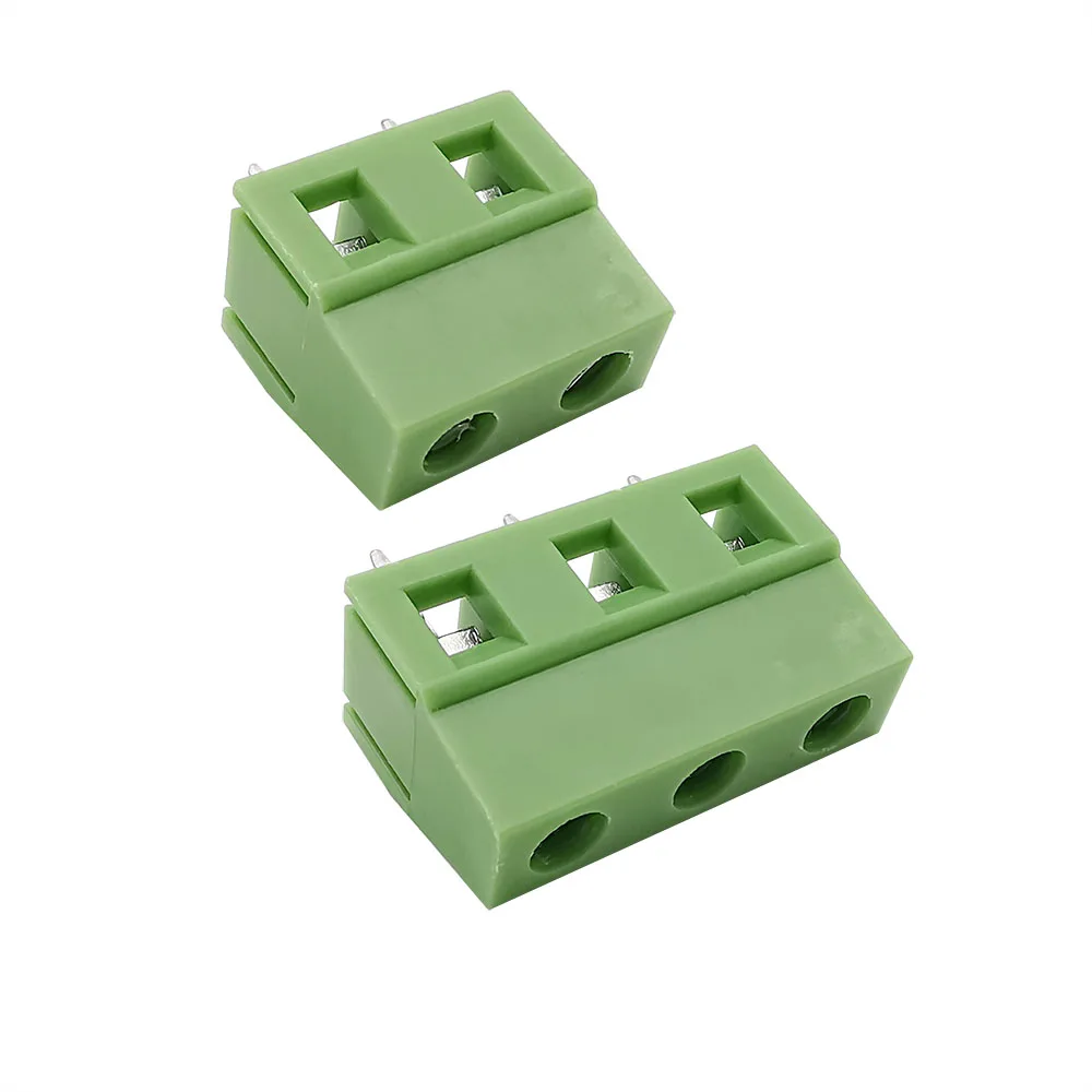20 piezas-Bloque de terminales de tornillo PCB, Conector recto enchufable, empalmable, 7,5 V, 10A, verde, 3 P, 2/3mm, paso, 300 pines - imagen 5