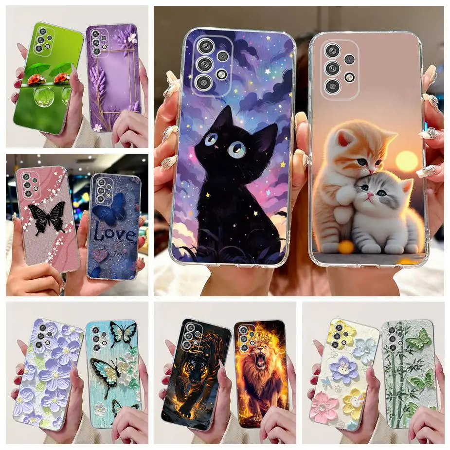 Para Samsung Galaxy A23 5G funda A33 A53 A73 Linda funda pintada de silicona funda de teléfono para Samsung A23 A 33 73 Galaxy A53 Fundas suaves