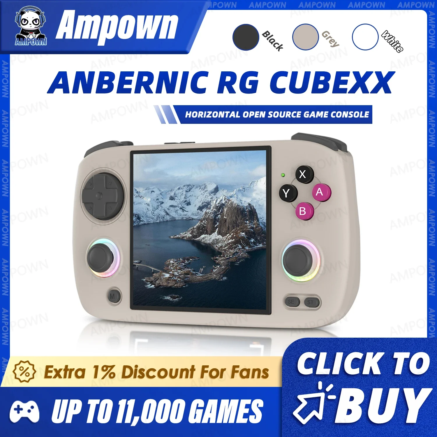 ANBERNIC-consola de juegos portátil RG CUBEXX, pantalla IPS de 3,95 pulgadas, sistema Linux, salida de vídeo, lector de libros electrónicos WiliWili, consola multifunción - imagen 2