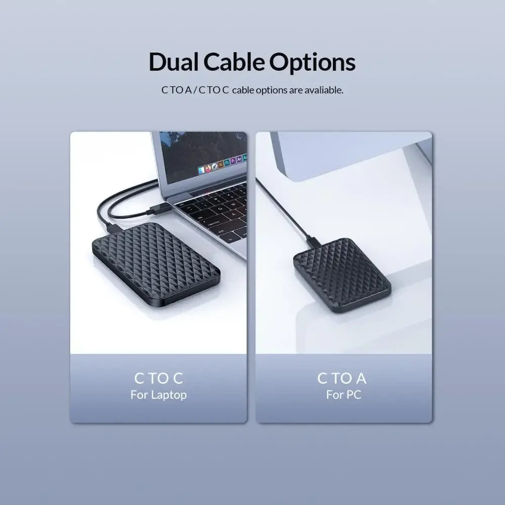 ORICO-carcasa para disco duro externo de 2,5 pulgadas, 5Gbps, SATA a USB 3,0, HDD SSD, para PC, portátil, caja de disco HDD SSD de 2,5 pulgadas - imagen 5
