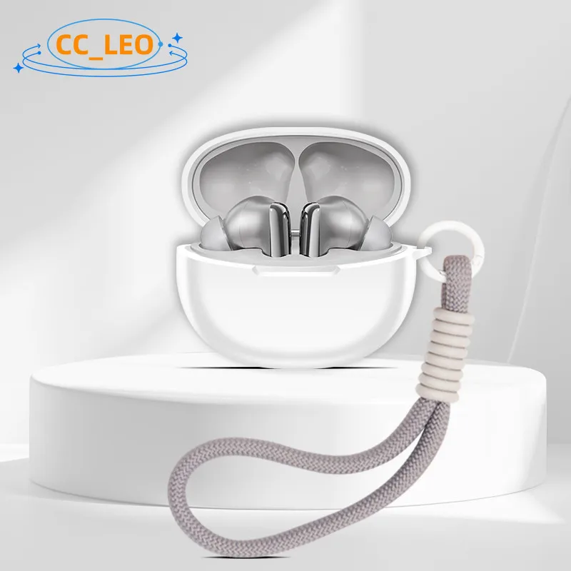 Funda para QCY MeloBuds N70 funda blanda de silicona lindo colgante con cordón QCY MeloBuds N70 funda protectora de carcasa a prueba de golpes