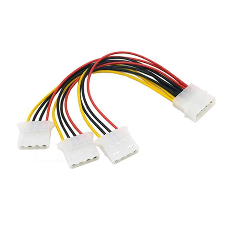 Cable de alimentación con caja IDE de 4 pines HY1578 Molex macho de 4 pines a 3 puertos Molex IDE hembra, 0,2 m, el mejor precio - imagen 2