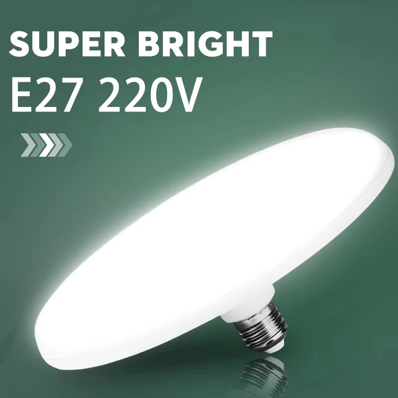 Lámpara de techo de 6500k, lámpara UFO para garaje, bombilla LED de 220V, Base E27, lámpara de ahorro de energía para el hogar, iluminación interior de 15W, luz de platillo volador - imagen 2