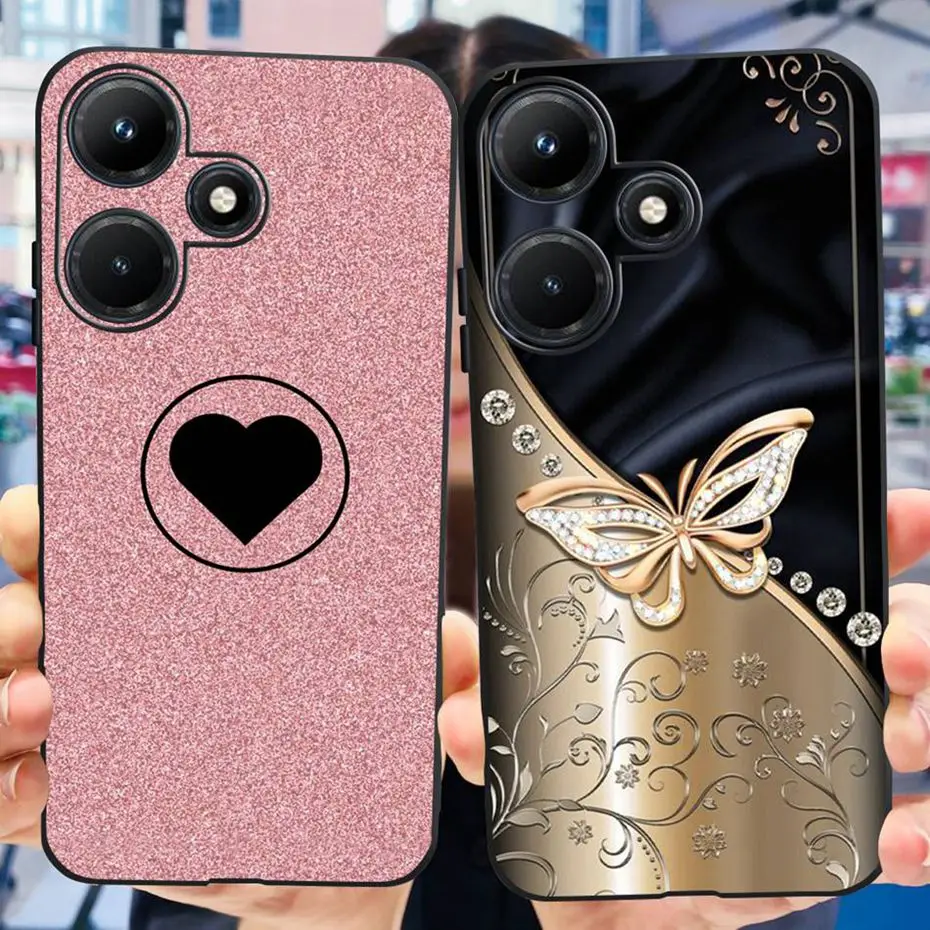 Bonita funda de teléfono para Infinix Hot 30i Hot30 30 Play NFC 2023, funda trasera de silicona suave TPU para Infinix Hot30i Hot 30 Play - imagen 3