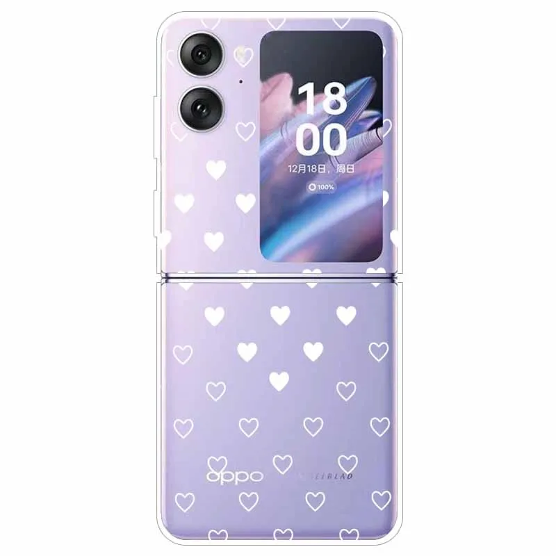 Funda transparente con tapa para Oppo Find N2, carcasa dura de PC para teléfono, Funda abatible N 2, carcasa protectora abatible - imagen 2