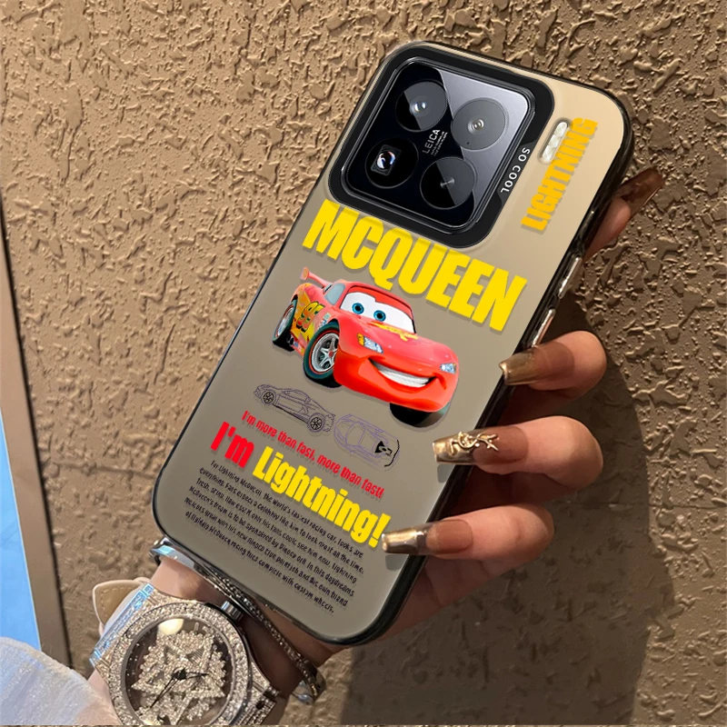 Funda esmerilada relámpago Mcqueen para Xiaomi Mi 15 14 14T 13 13T 12 12T 12X 12S 11 Lite POCO F6 F5 X6 X5 M6 Pro 5G 4G cubierta acrílica - imagen 3