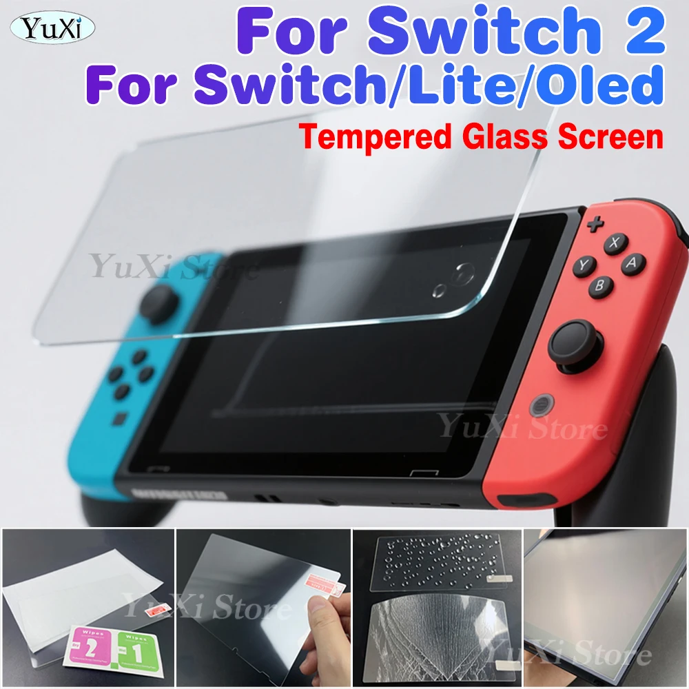 Vidrio Protector para Switch 2 Protector de pantalla de vidrio templado para Switch Oled Lite NS2 HD accesorios de película de pantalla transparente - imagen 2