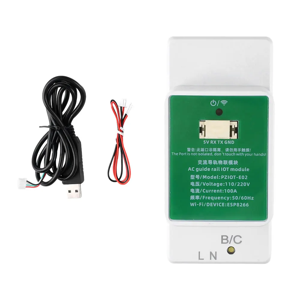 PZIOT-E02 de energía eléctrica monofásico, medidor de corriente de voltaje, módulo IOT, WIFI inteligente, 110V, 220V, 100A - imagen 2