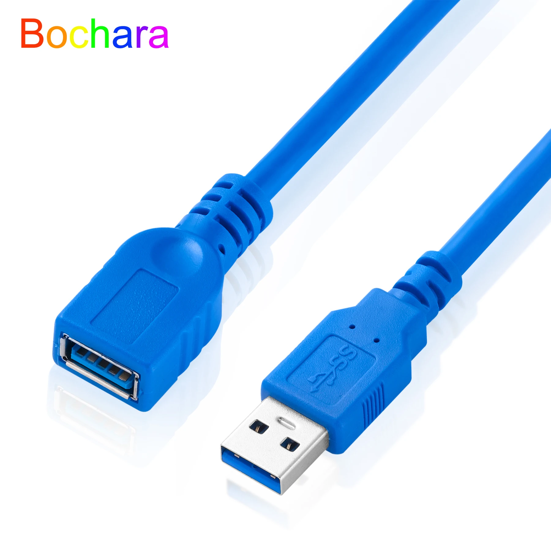 Bochara Cable de extensión USB 3.0 macho a hembra + trenzado doble blindaje 30 cm 50 cm 1 m 1,5 m 2 m 3 m 5 m - imagen 2