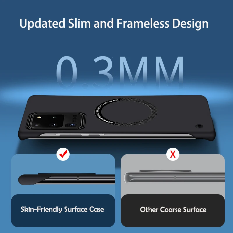 Funda de teléfono de Color sólido sin marco magnética ultradelgada de lujo para Magsafe Samsung Galaxy Note 20 Ultra S10 Plus cubierta a prueba de golpes - imagen 5