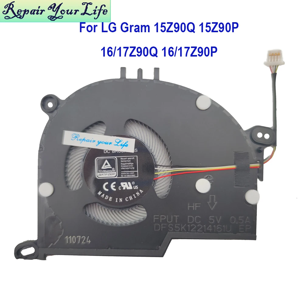 Ventilador de refrigeración de CPU para LG Gram 15 15Z90 16Z90Q 17Z90Q 2022 15Z90P 16Z90P 17Z90P 2021 FPUT DFS5K 12214161 Radiador enfriador de portátil U - imagen 2
