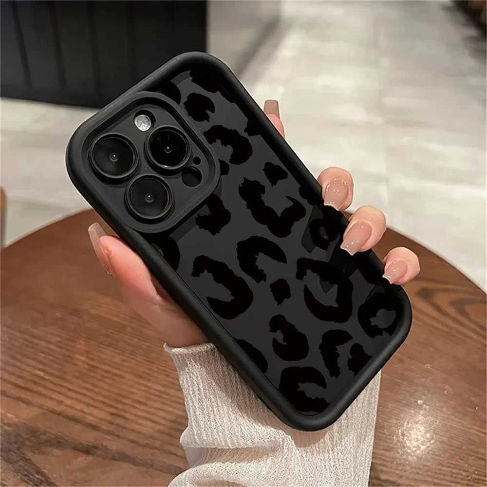 Funda de teléfono con estampado de leopardo marrón a la moda para iPhone 17 14 15 16 Pro Max 11 12 13 SE 7 8 Plus X XR XS MAX funda suave a prueba de golpes - imagen 5