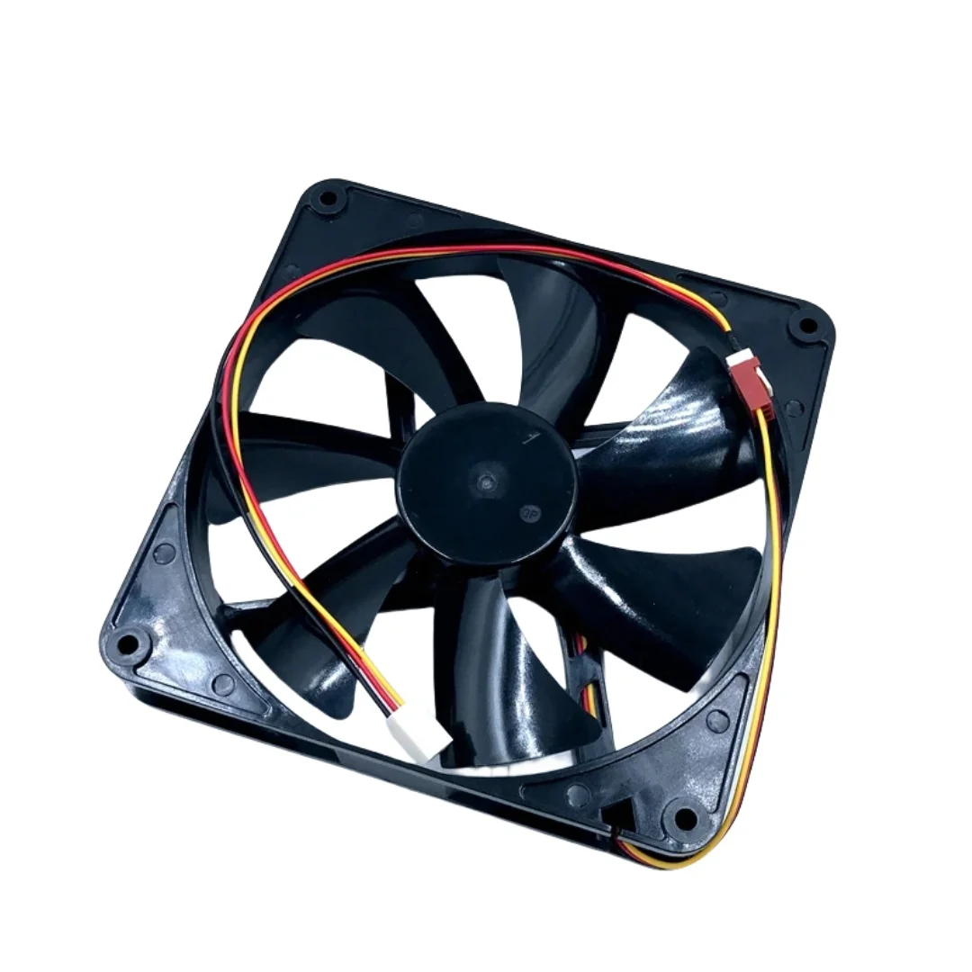 Ventilador con caja de 140 mm silencioso silencioso A14025-10CB-3BN-F1 DC 12 V 0.14A 3 cables 3 pines 140x140x25 mm ventilador de servidor 1000 RPM - imagen 2