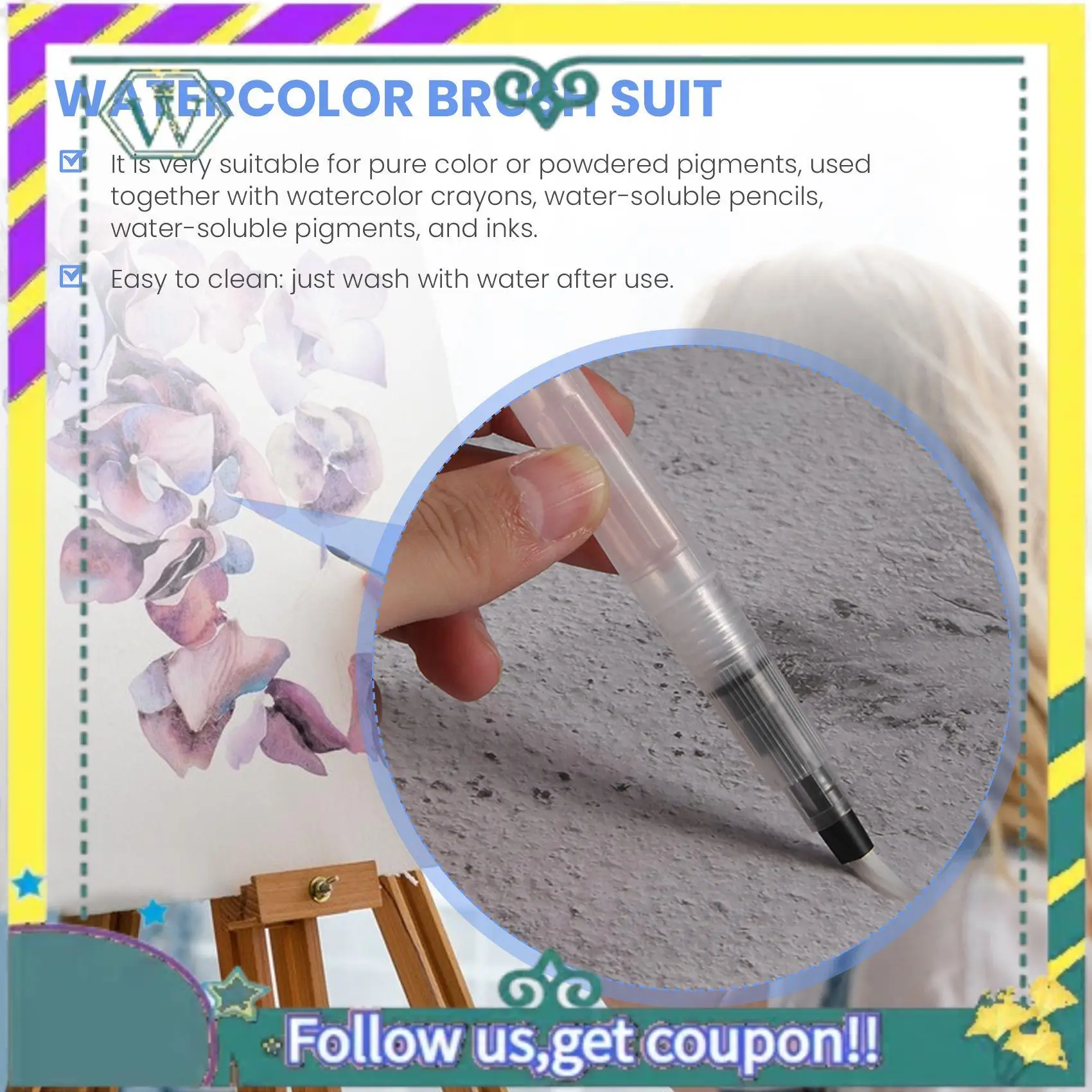 Nuevo juego de 12 Uds de pinceles para acuarelas, bolígrafos de pintura de acuarela, marcadores a base de agua, lápiz de colores Soluble en agua