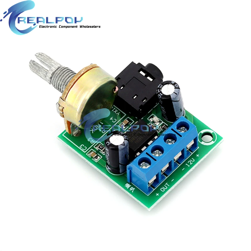 DC 3V-12V LM386 Mono Mini placa amplificadora de potencia YX1667 Placa amplificadora de potencia de Audio volumen ajustable Mini módulo amplificador de potencia - imagen 2