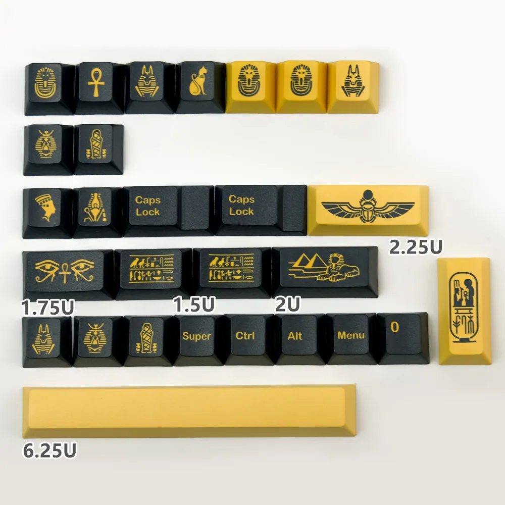 GMK Keycaps PBT Perfil Cherry – Negro/Amarillo - imagen 4