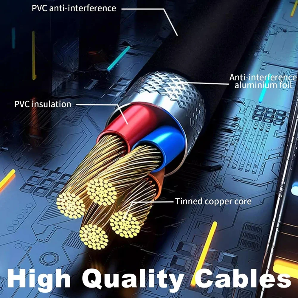 Cable de extensión de Audio estéreo TRS 3,5mm AUX, conector 3,5 TRRS 1/8 macho a hembra, 6 puertos, divisor de auriculares para PC y teléfono móvil - imagen 5