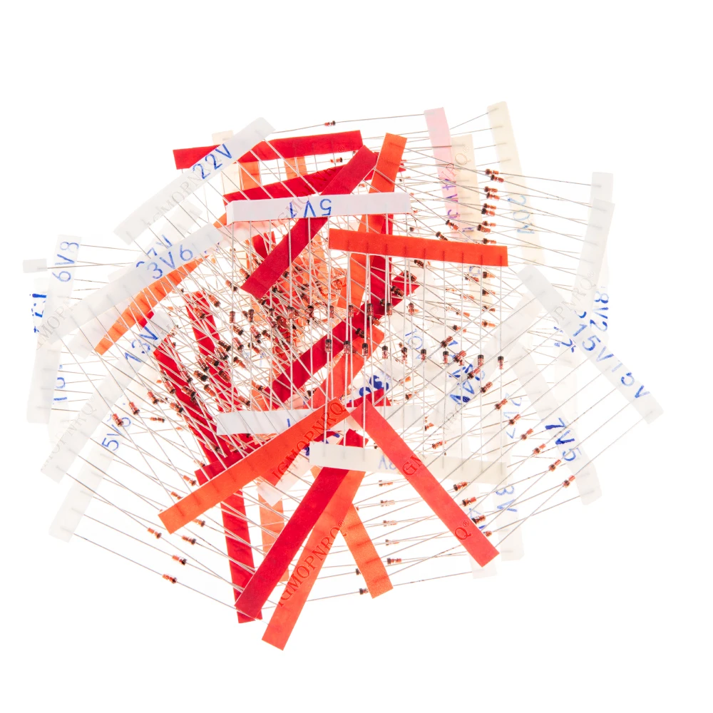 270 unids/lote 0,5 W kit surtido de diodos Zener 1/2W 2V4-33V paquete de diodos Zener 12V 18V 5V1 5V6 3V3 3V6 4V3 4V7 6V2 6V8 7V5 20V 22V - imagen 4