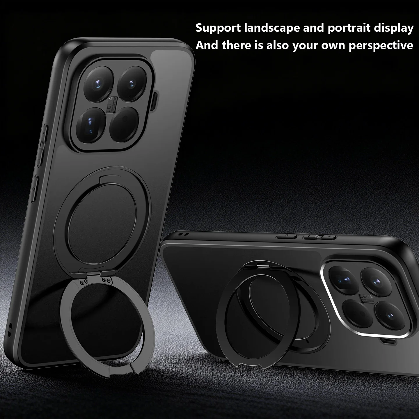 Para Xiaomi Mi 15T Pro funda dura con soporte de anillo funda protectora trasera magnética MagSafe para Xiaomi Mi 15T 14T Pro Shell