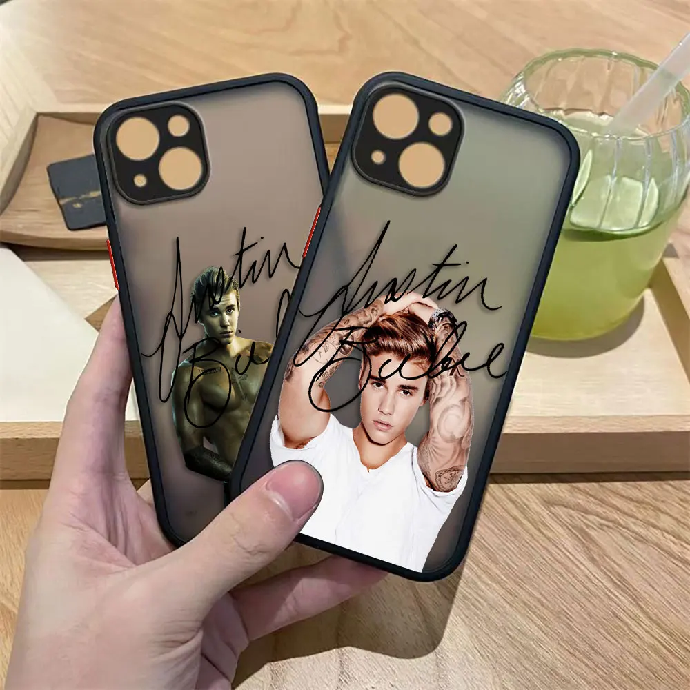Funda de teléfono mate Singer J-Justin B-Bieber para Redmi NOTA 14 13 12 12S 11 11T 11S 10 10S 9T 9 9S 10X PRO PLUS TPU - imagen 2