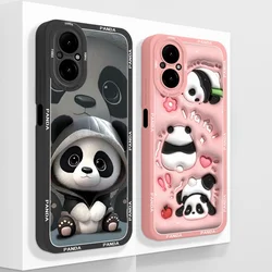 Realme C67 Funda Panda Silicona Líquida Cámara Protegida