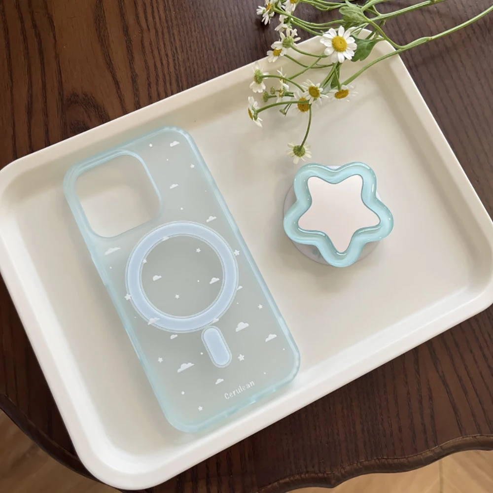 Bonitas alas de Ángel soporte magnético Tok fundas de teléfono para iPhone 16 15 14 13 Pro Max encantador espejo suave para Magsafe contraportada - imagen 5