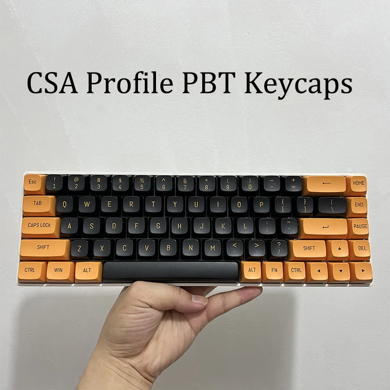 149 teclas negro amarillo CSA perfil teclas doble disparo PBT Keycap para Cherry Mx Switch Teclado mecánico para jugar tapa de llave DIY - imagen 2