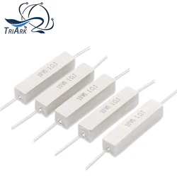 5 uds 10W 5% resistencia de cemento resistencia de potencia 0,1 ~ 10K 0.1R 0.5R 10R 50R 0,22 0,33 0,5 1 2 5 8 10 15 20 25 30 100 1K 2K 3K ohm