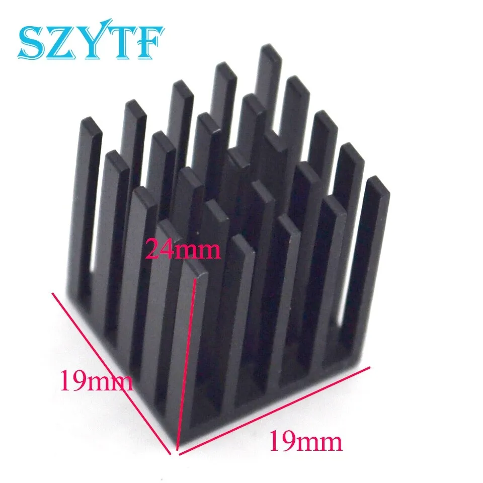 Disipador de calor de 5 piezas, radiador de alta calidad, 19x19x24MM (ranura negra)