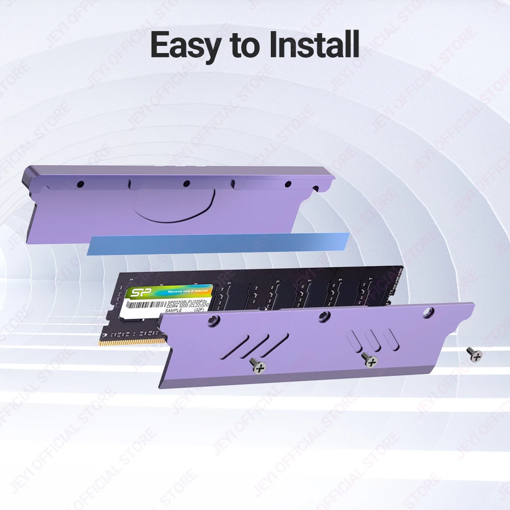 JEYI-disipador de calor de memoria RAM, Enfriador de memoria RAM, disipador de radiación DDR para PC DIY DDR2 DDR3 DDR4 - imagen 4