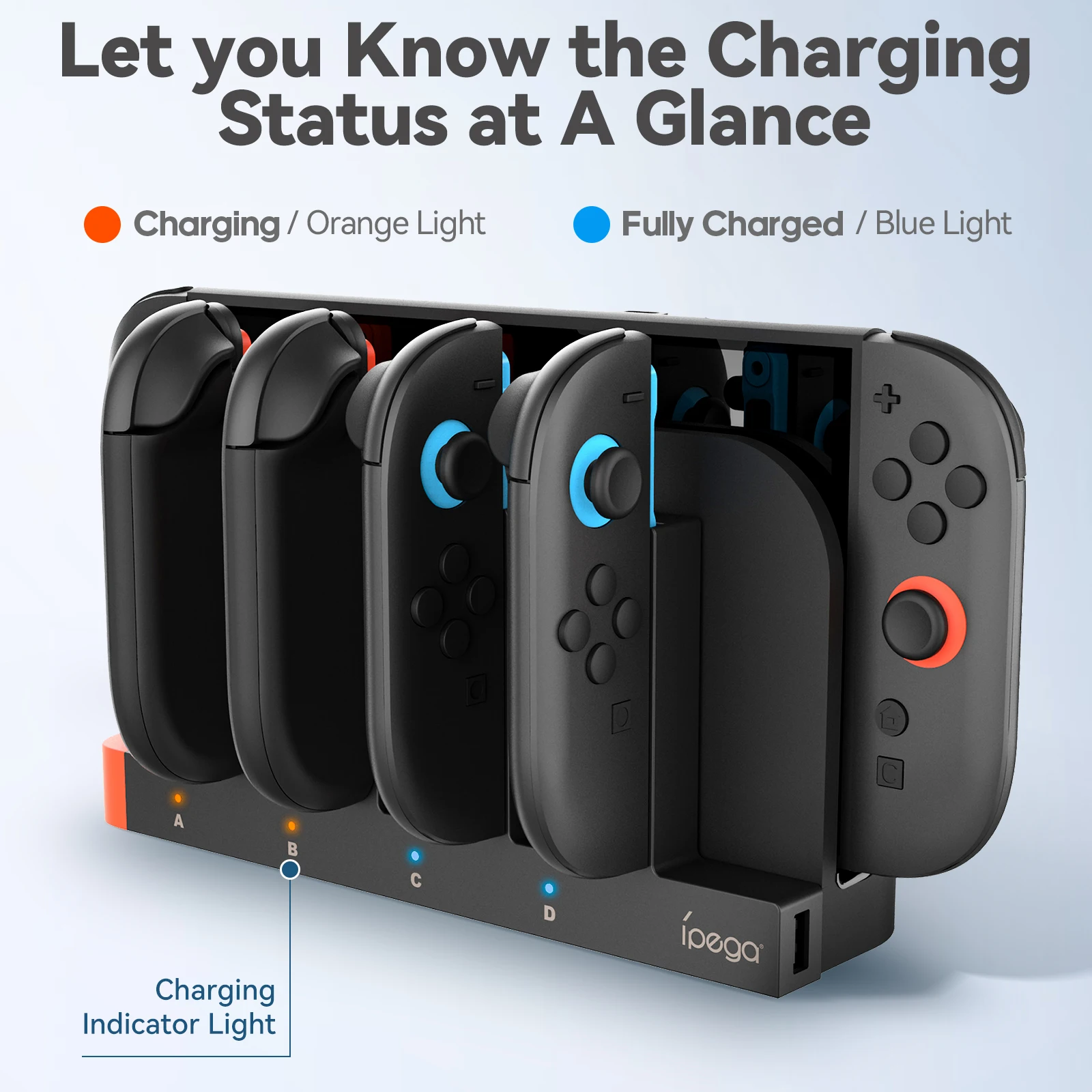 Base de carga para Switch Original & Switch OLED & Switch 2 Joycons controlador inalámbrico base de carga magnética rápida para Switch 2 - imagen 2