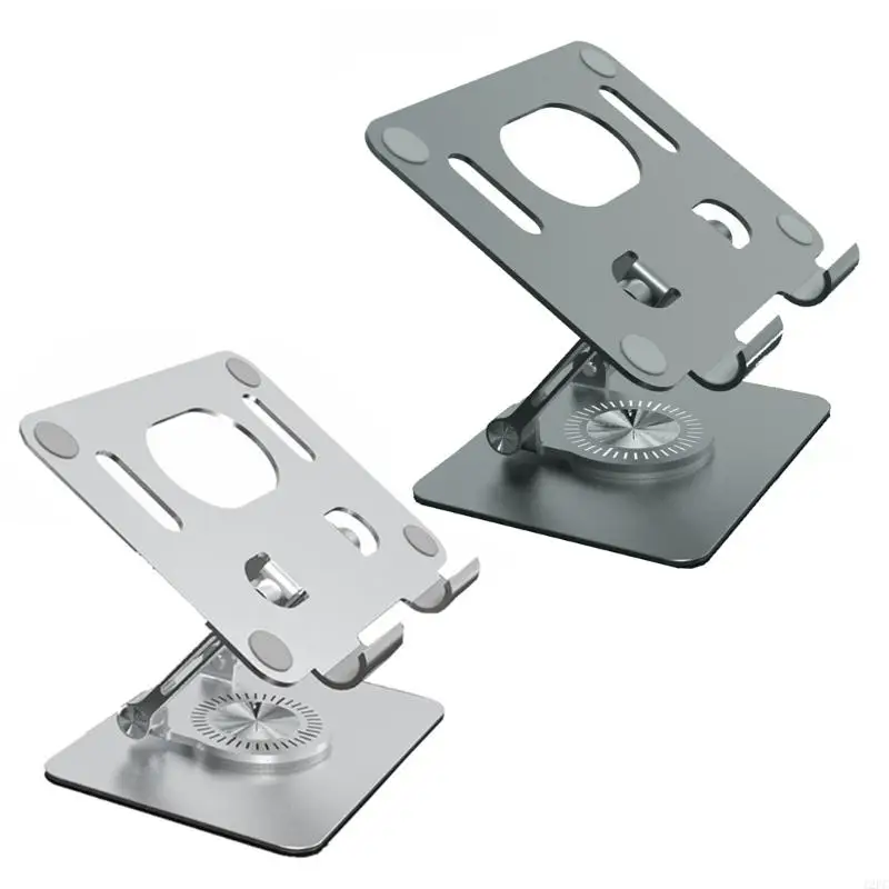 Soporte plegable para portátil 360 °   Soporte de refrigeración giratorio, almohadilla antideslizante para teléfono, elevador de aluminio, refrigerador plegable para tabletas Pad - imagen 5