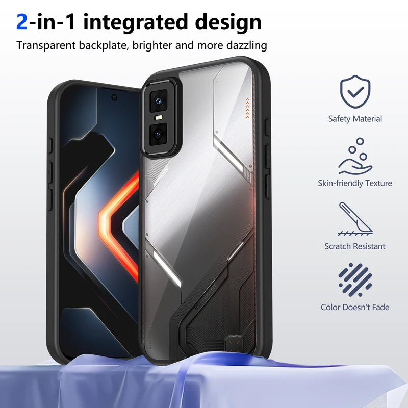 Funda de silicona transparente para Infinix GT 30 20 Pro GT30 GT20 Pro PC trasera TPU parachoques a prueba de golpes fundas de teléfono transparentes - imagen 4
