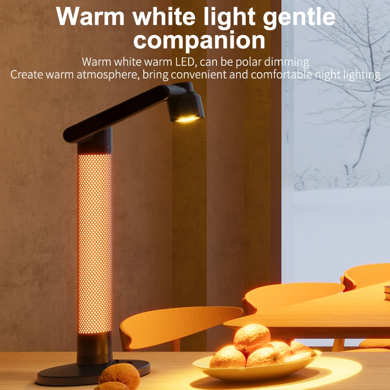 Lámpara de mesa de ambiente inteligente con protección ocular, lámpara de lectura de escritorio, WiFi, luz nocturna LED giratoria, aplicación Tuya - imagen 2