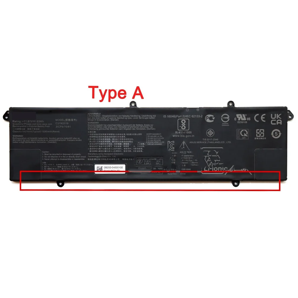 C31N2019 11,61 V 63Wh Batería genuina para Asus VivoBook Pro Pro 15 OLED M3500QC Pro 14X - imagen 3