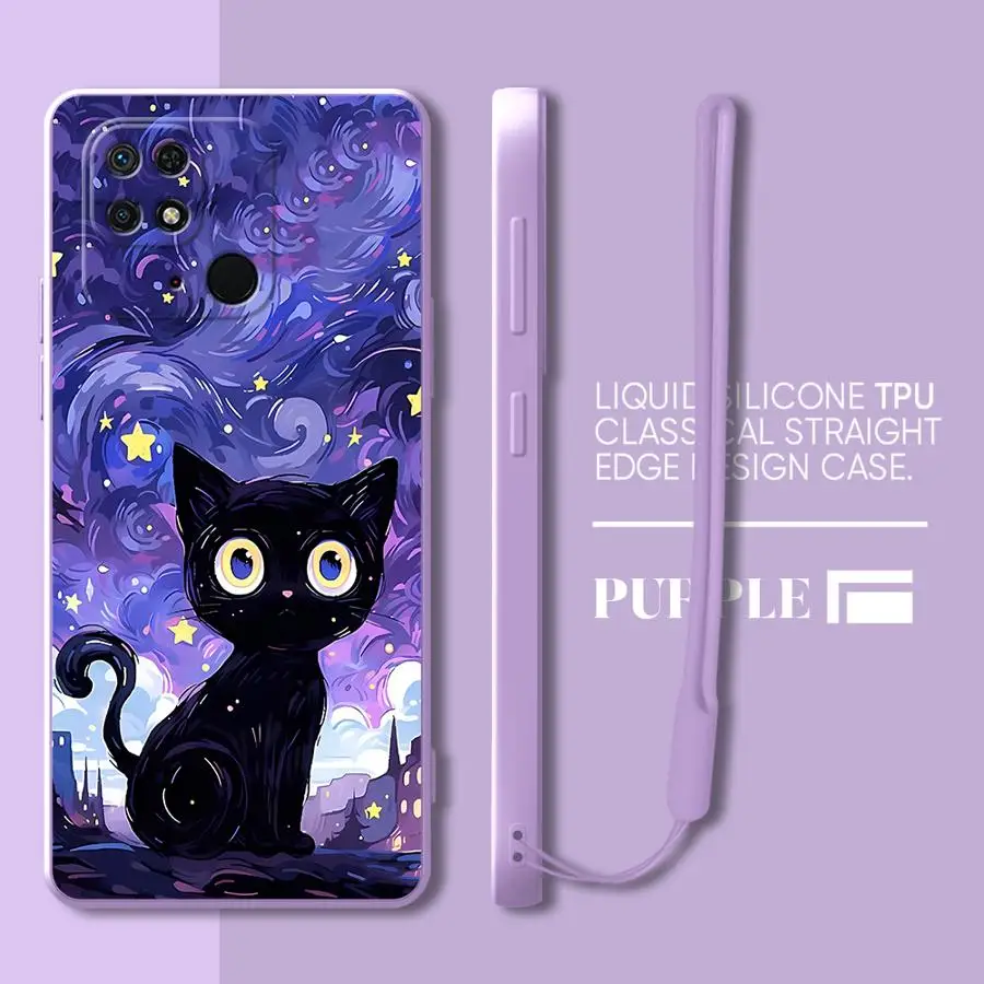 Funda blanda Van Gogh Art Cat para Xiaomi Redmi 14C K60 13C A3x A2 9 8 A1 10 12C K40 - imagen 2