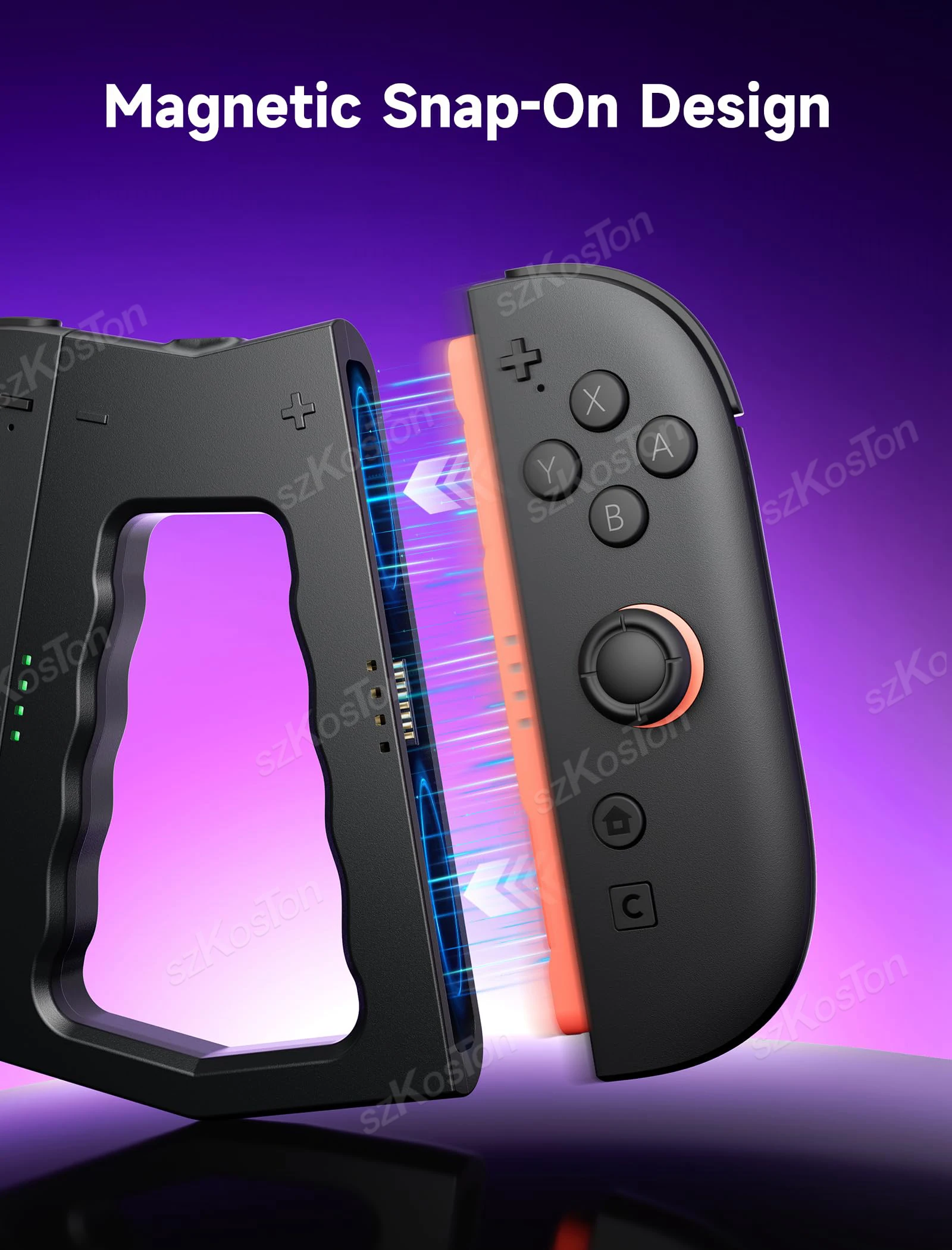 Empuñadura de carga magnética Compatible con Switch 2 JoyCon, mango de cargador ergonómico para controlador Switch2, accesorios de juegos - imagen 2