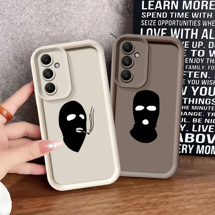 Funda de teléfono para Samsung Galaxy A55 A25 A26 A35 A52 A22 A21s A24 A32 A33 A54 A36 A73 A56 TPU suave hombre enmascarado - imagen 5