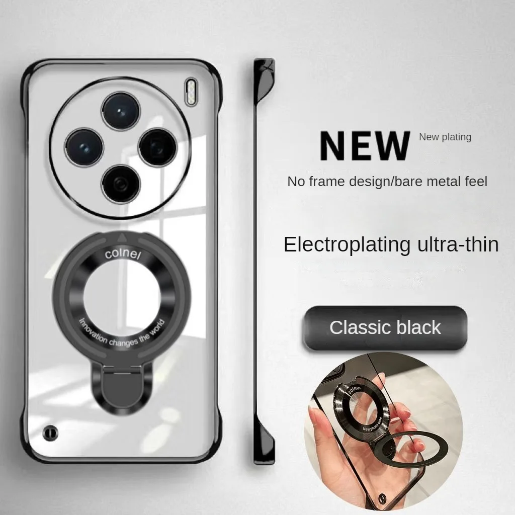 Funda con soporte magnético para Vivo X200 Pro Mini x200 ultra, funda de teléfono para VIVO VivoX200s X200FE, funda transparente, fundas transparentes