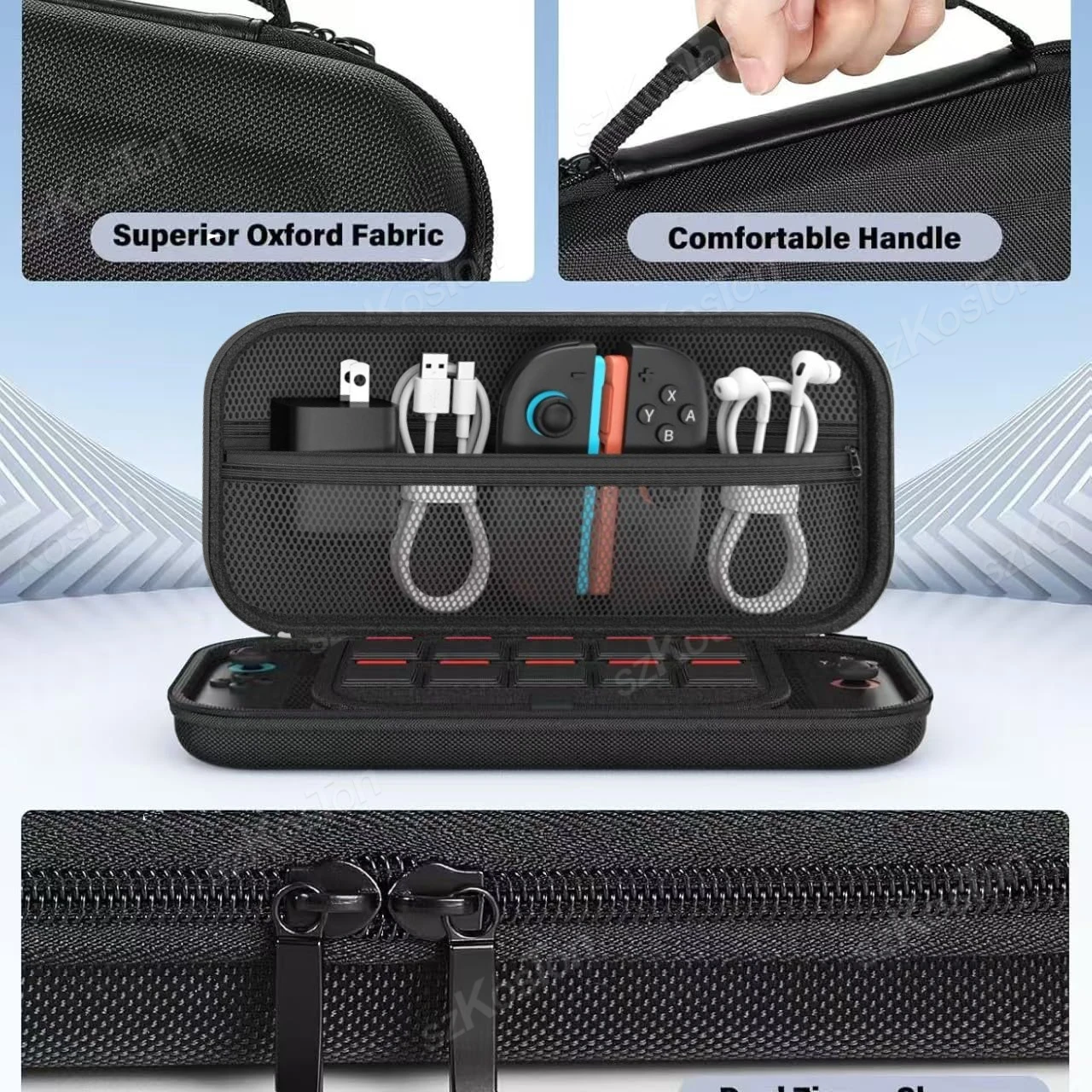 Estuche de transporte de viaje para consola de juegos Switch 2, carcasa dura protectora, bolsa de almacenamiento portátil para accesorios de juegos Switch2 - imagen 5