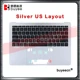 Silver US keyboard