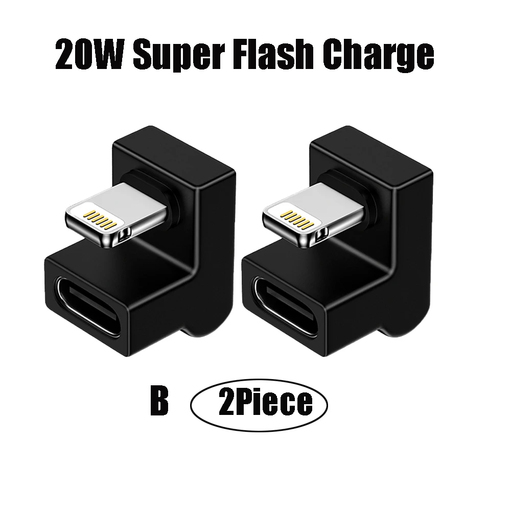 Convertidor de carga rápida para Apple 13, juego en forma de U sin bloqueo de manos, iluminación de Apple a cabezal convertidor tipo C, 2 piezas - imagen 3