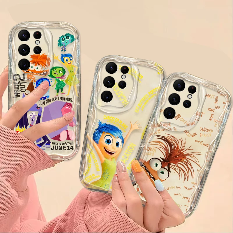 Funda de silicona Inside Out 2 3D Wave para Samsung Galaxy, S24 Ultra, S23, S22 Plus, S21, S20 FE, A25, A55, A35, A15, A16, A05, A05S, A06